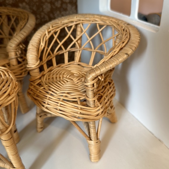 Rattan dollhouse furniture set (mouse doll is not included) - Picture 4 of 6